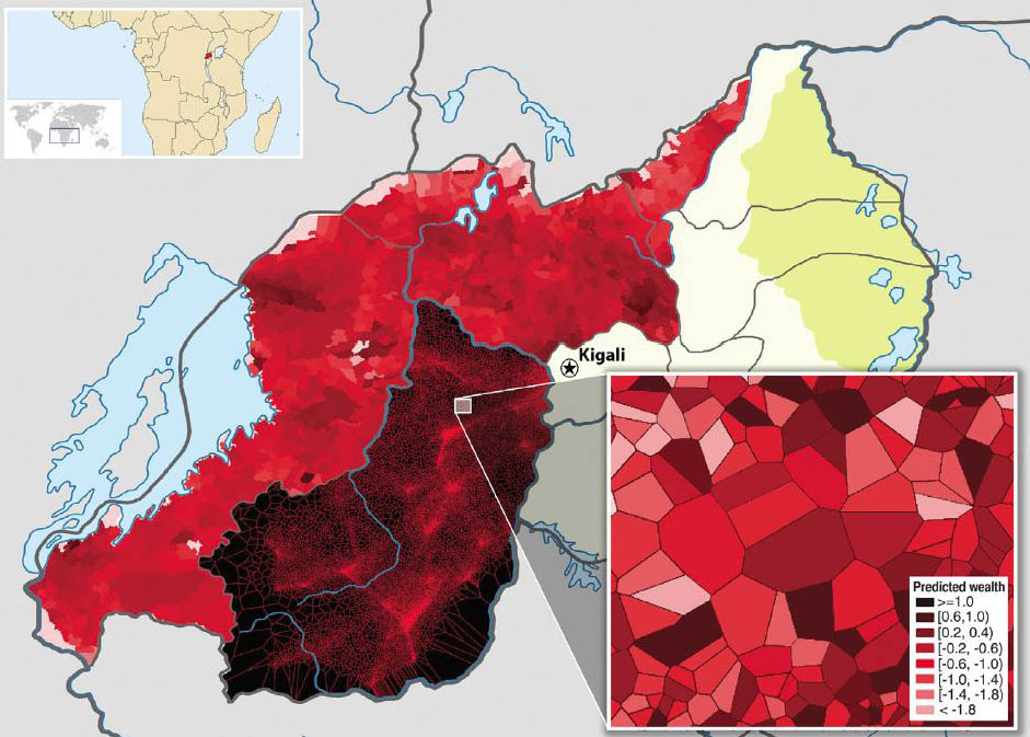 卢旺达手机数据预测贫困地图