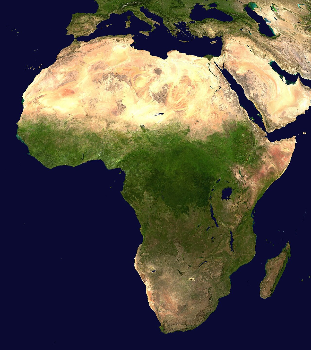 Africa daytime satellite