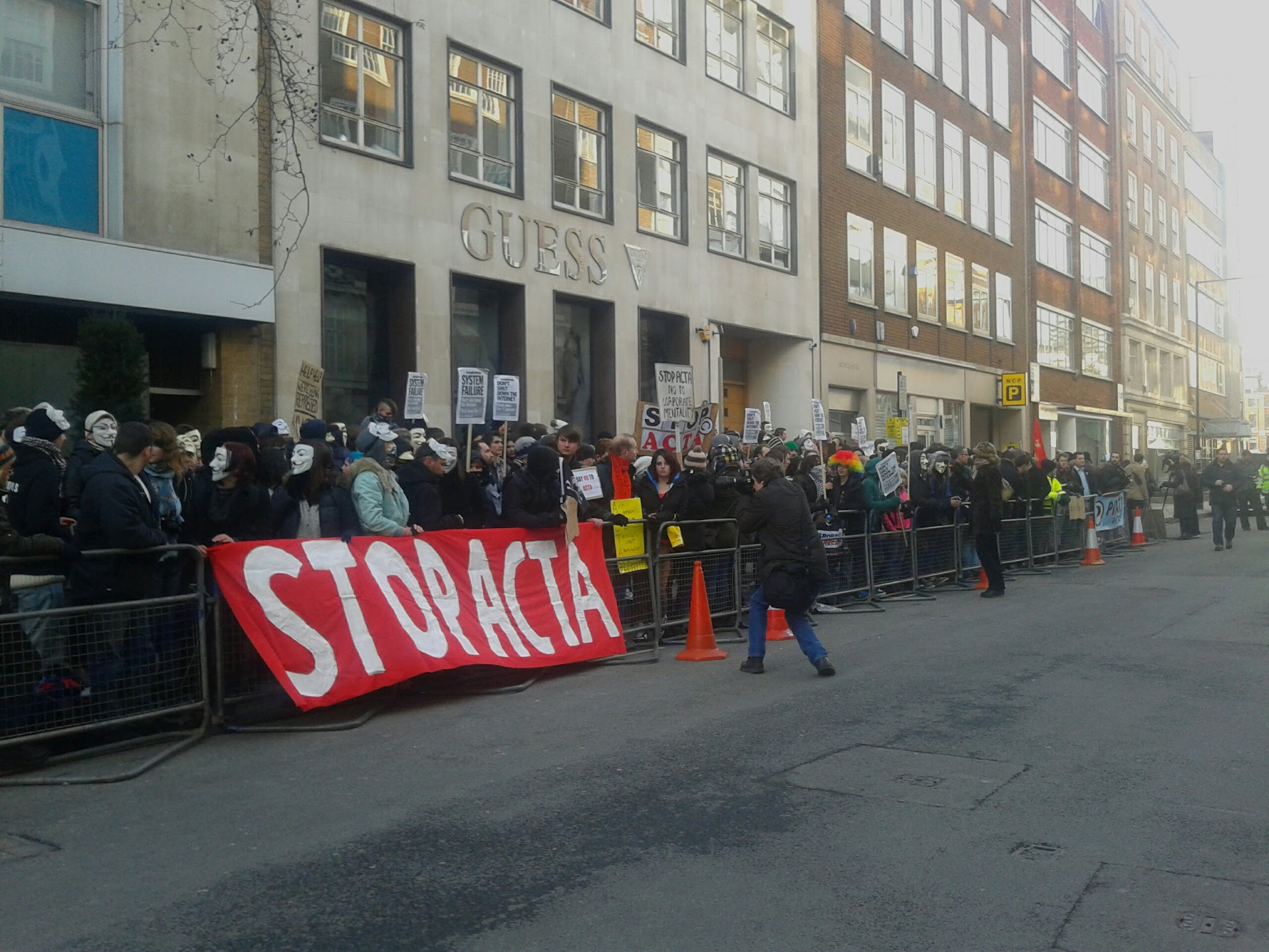 ACTA protest crowd London