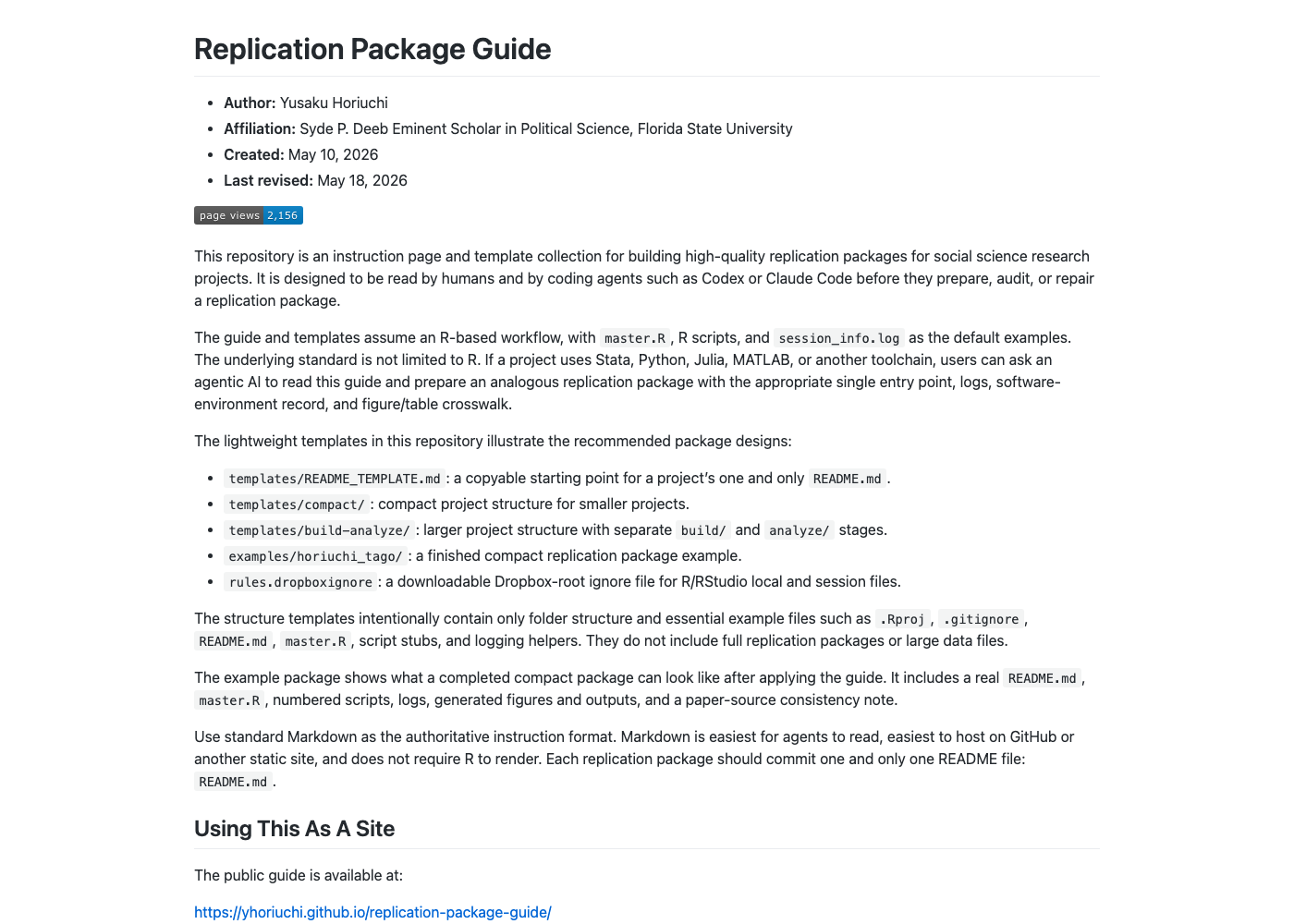 Replication Package Guide screenshot